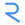 a blue "R"